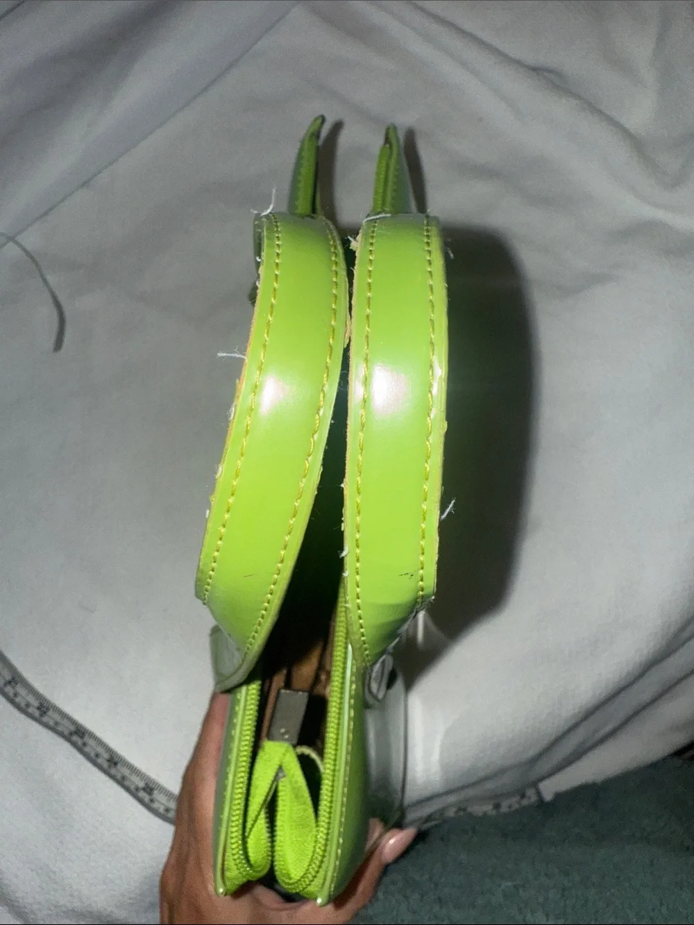Angelina Lime Patent Satchel